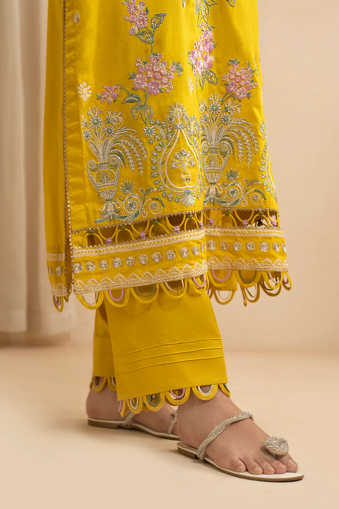 Embroidered Shirt Shalwar Dupatta - 0739 - Image 10