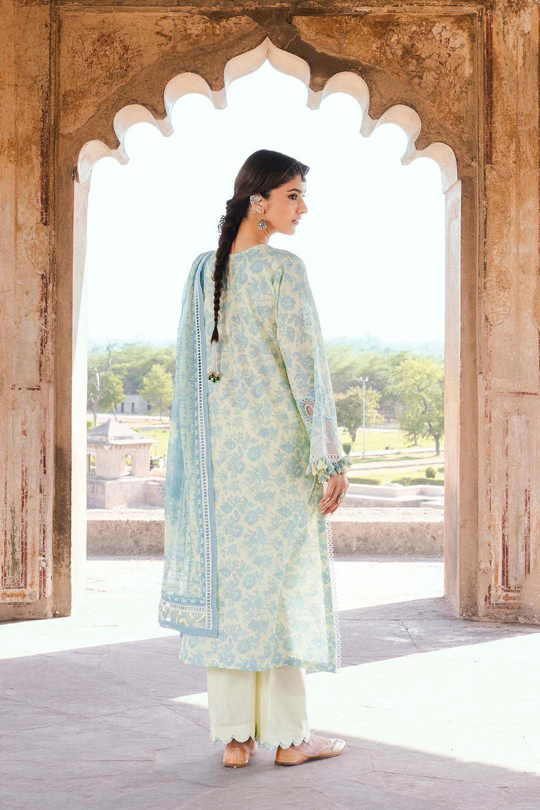 Embroidered Shirt Shalwar Dupatta - 0809 - Image 8