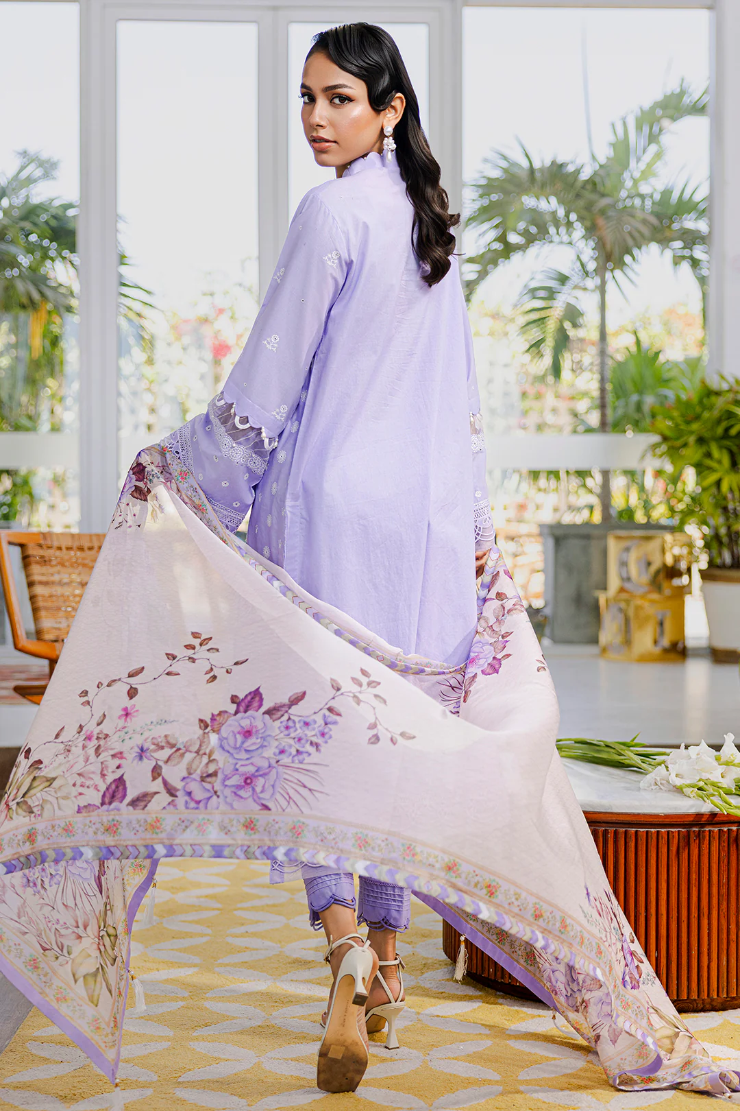 Embroidered Shirt Shalwar Dupatta - 0811 - Image 12