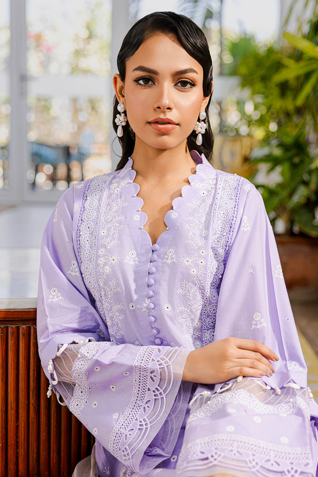 Embroidered Shirt Shalwar Dupatta - 0811 - Image 2