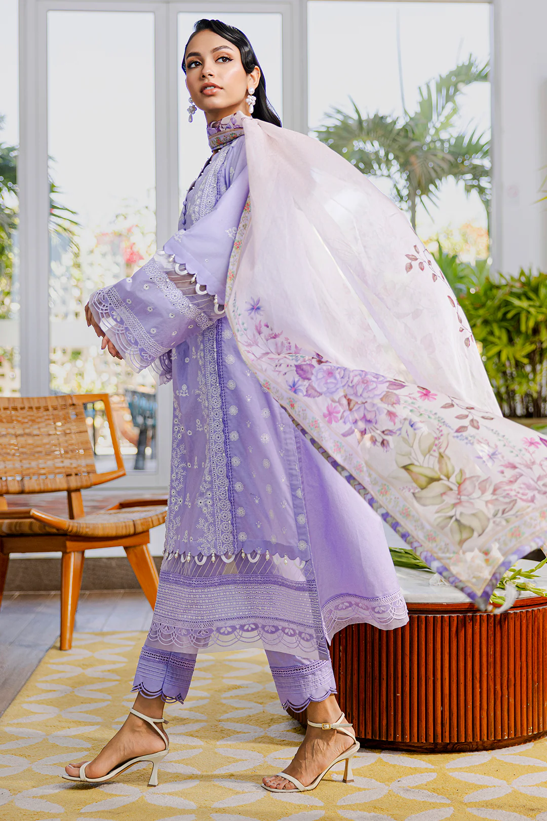 Embroidered Shirt Shalwar Dupatta - 0811 - Image 3