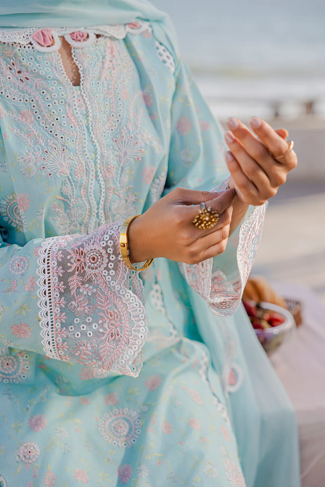 Embroidered Shirt Shalwar Dupatta - 0813 - Image 5