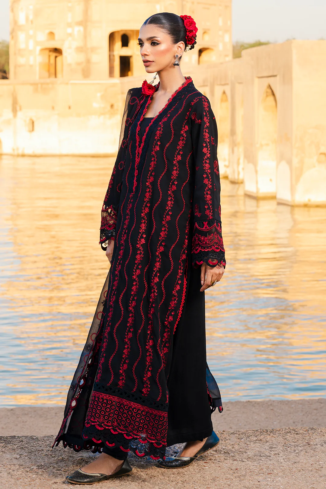 Embroidered Shirt Shalwar Dupatta - 0822 - Image 13