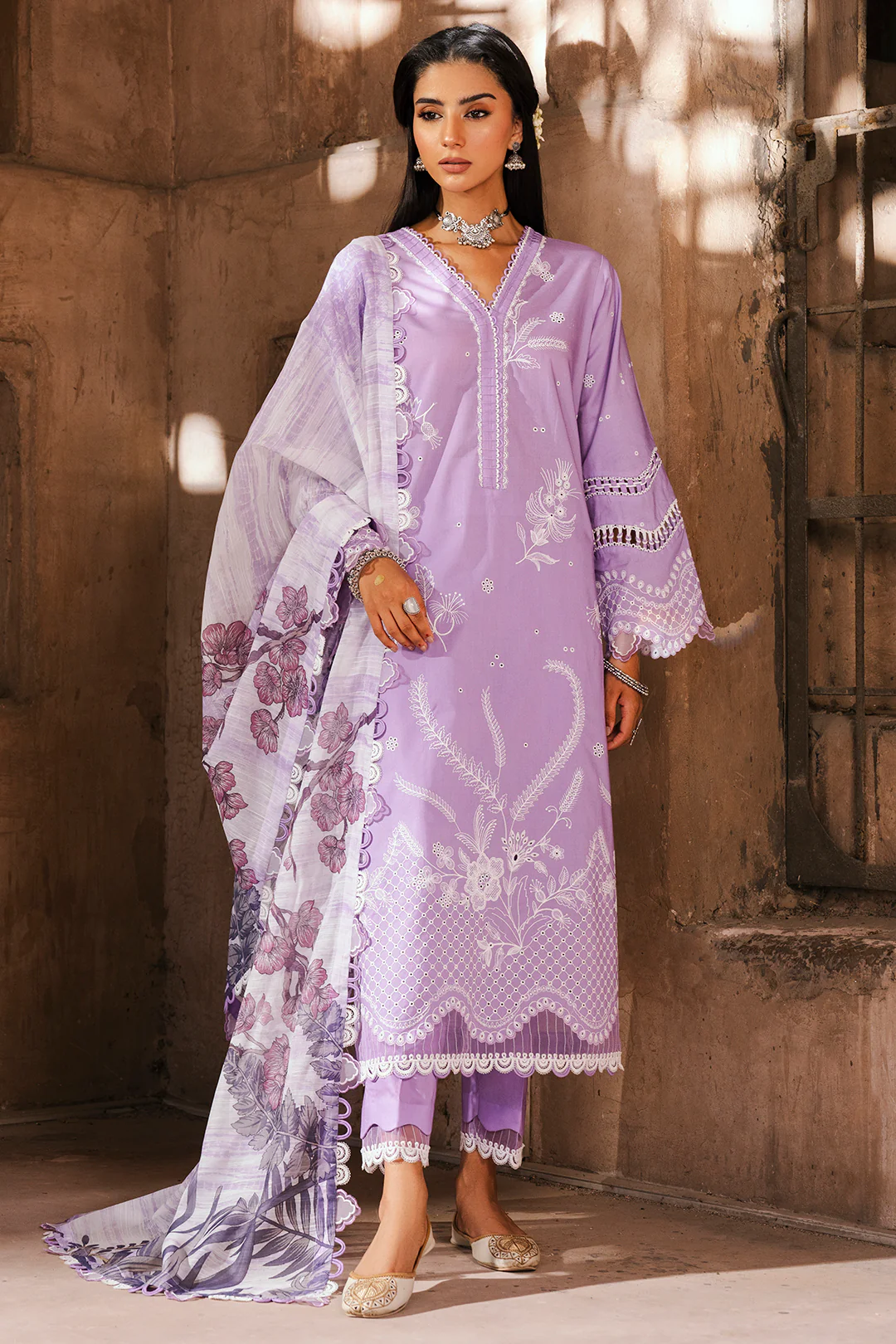 Embroidered Shirt Shalwar Dupatta - 0827