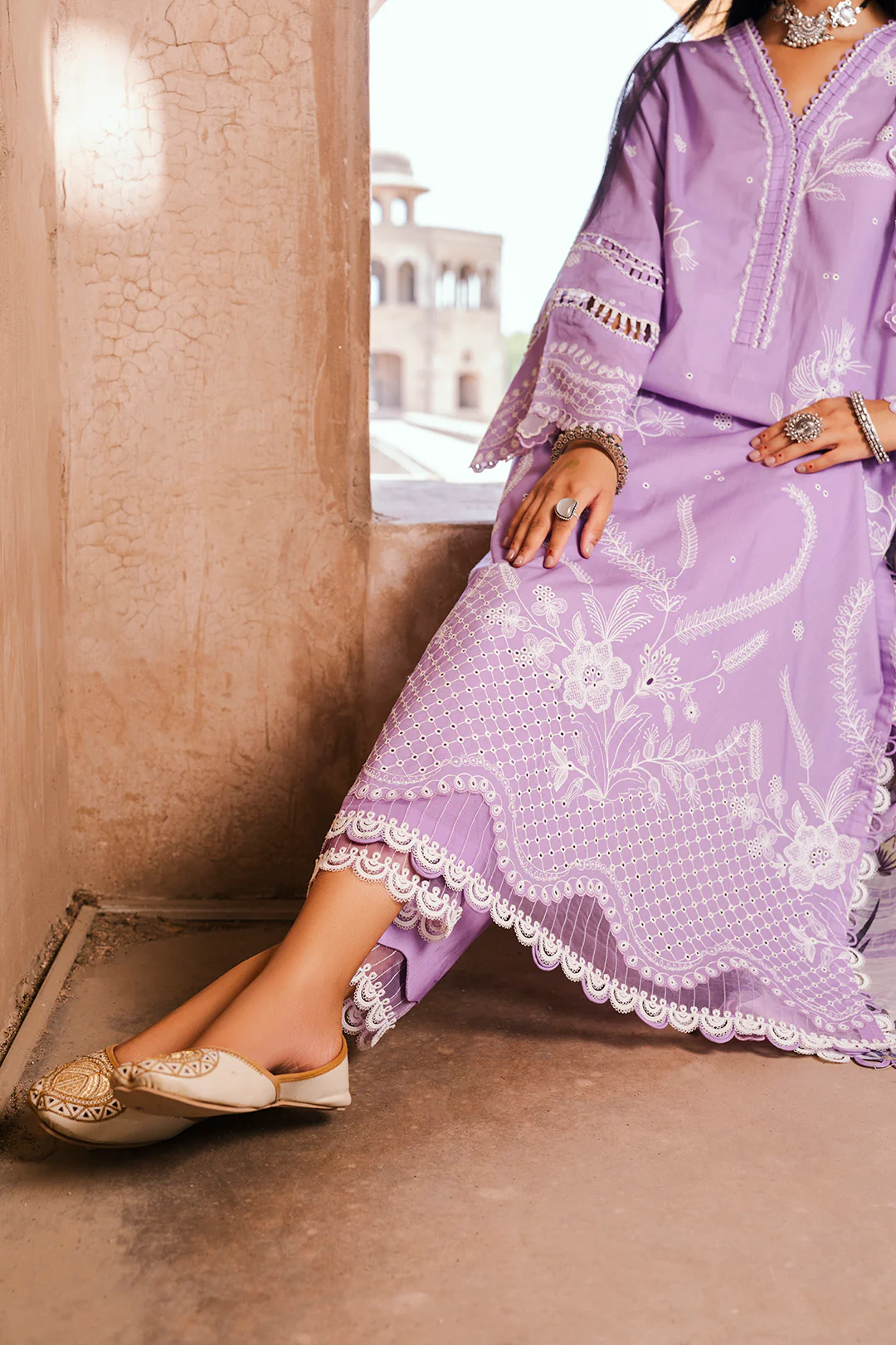 Embroidered Shirt Shalwar Dupatta - 0827 - Image 8