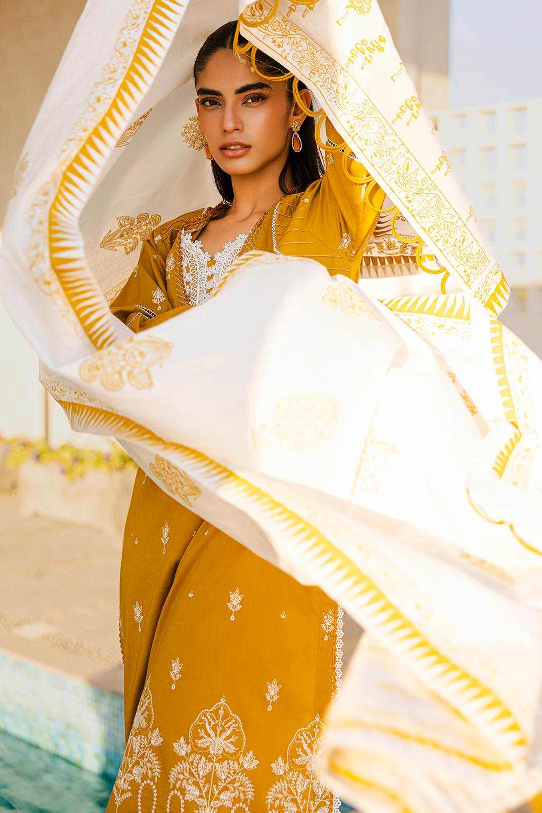 Embroidered Shirt Shalwar Dupatta - 0829 - Image 18