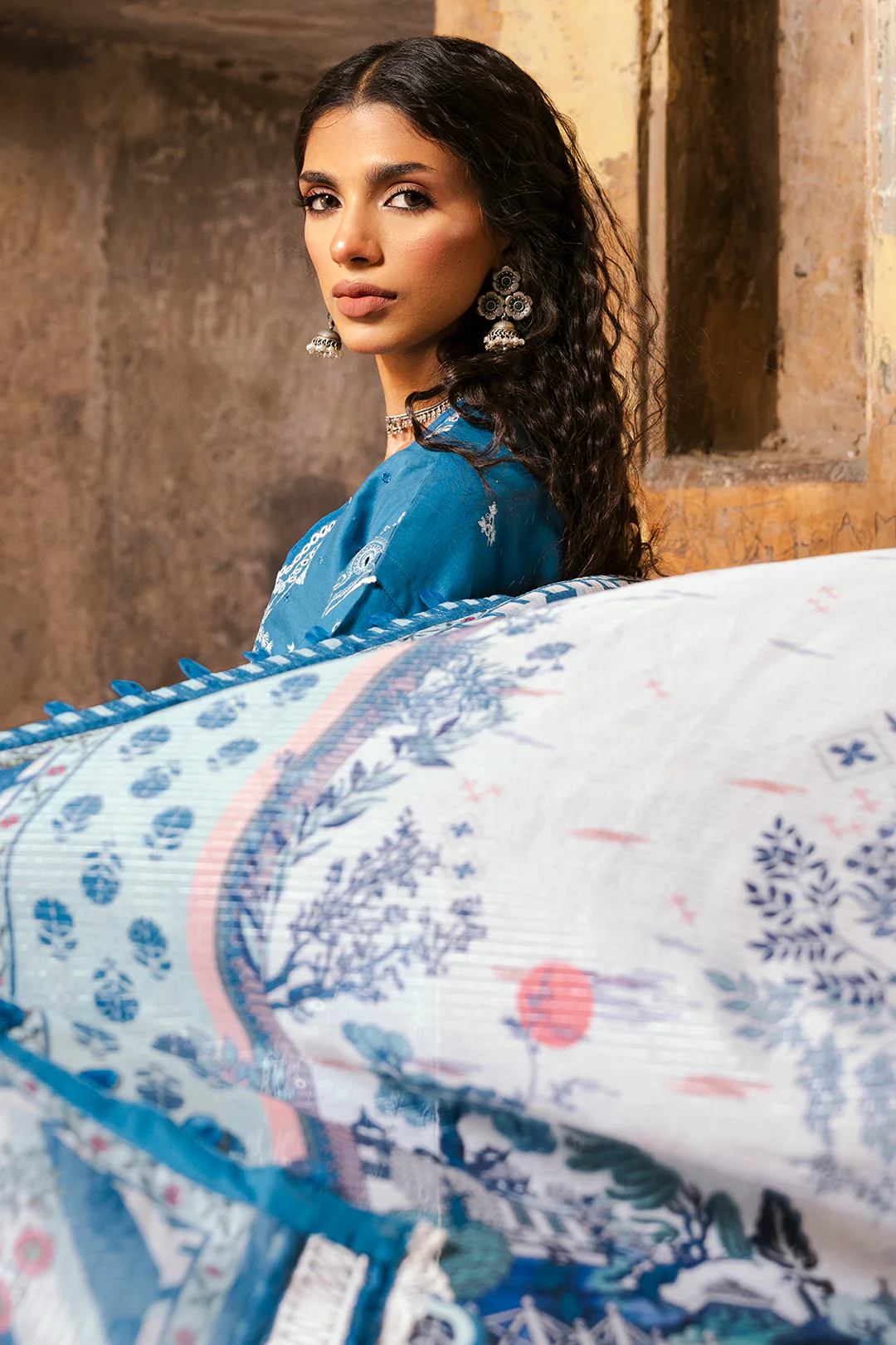 Embroidered Shirt Shalwar Dupatta - 0832 - Image 4