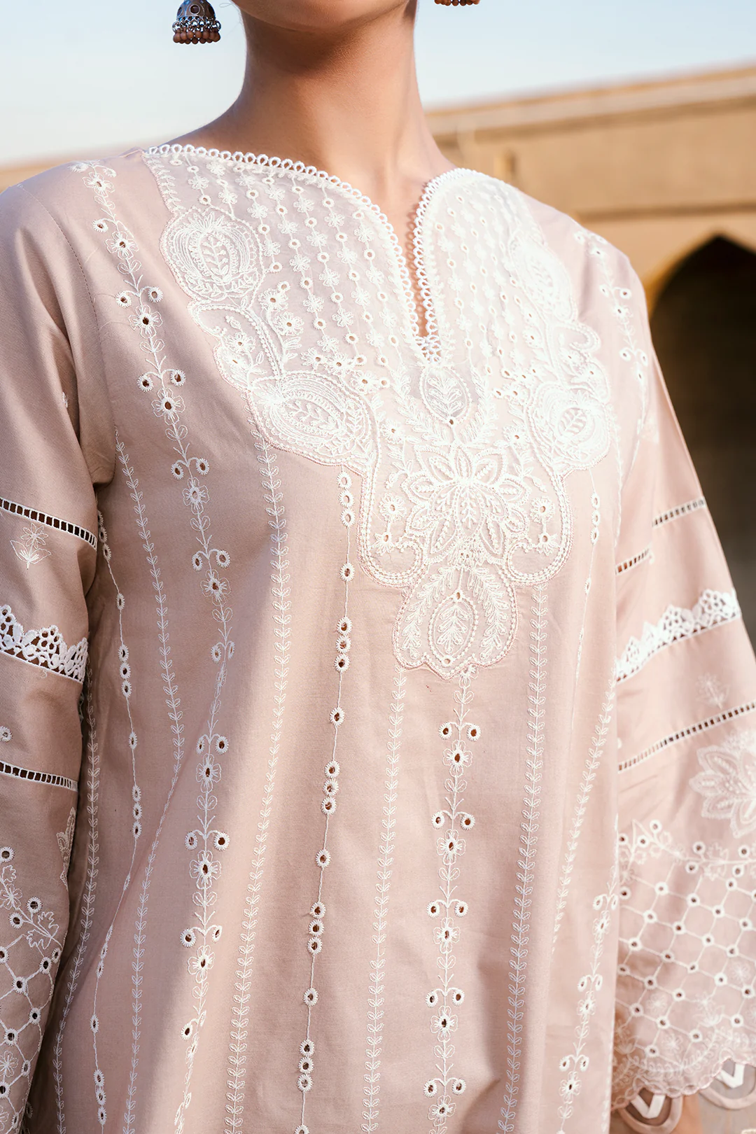 Embroidered Shirt Shalwar Dupatta - 0833 - Image 6