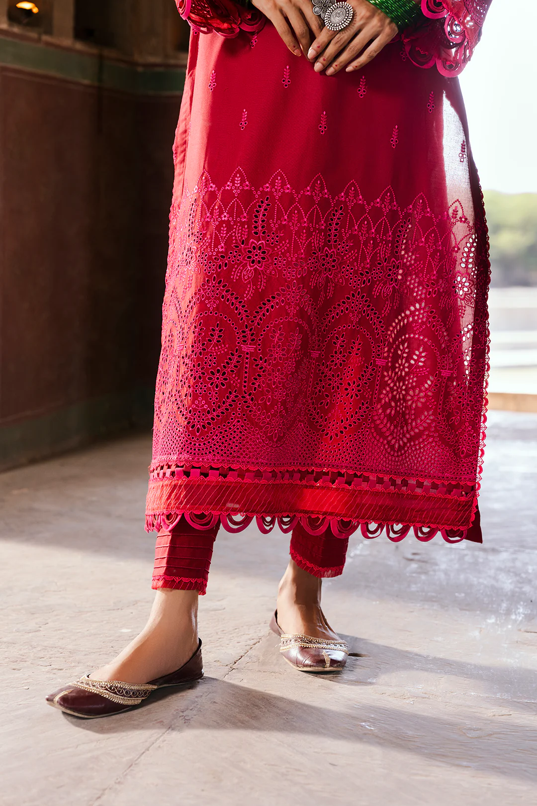 Embroidered Shirt Shalwar Dupatta - 0835 - Image 14