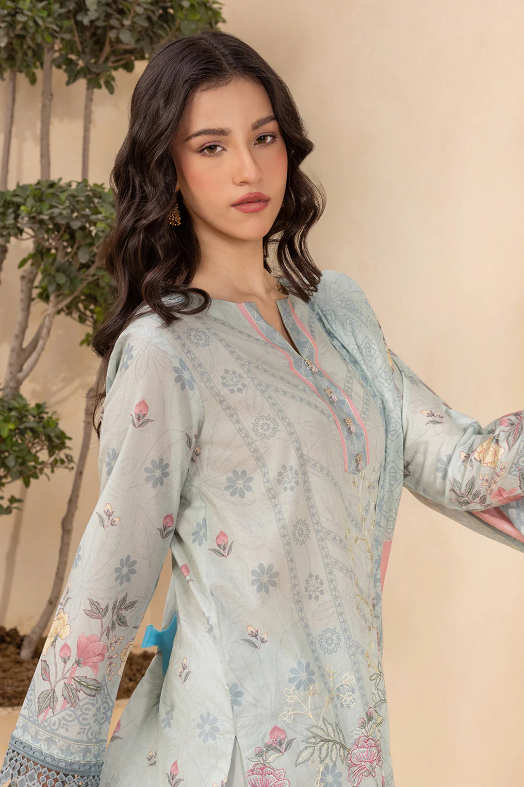 Embroidered Shirt Shalwar Dupatta - 0435 - Image 3