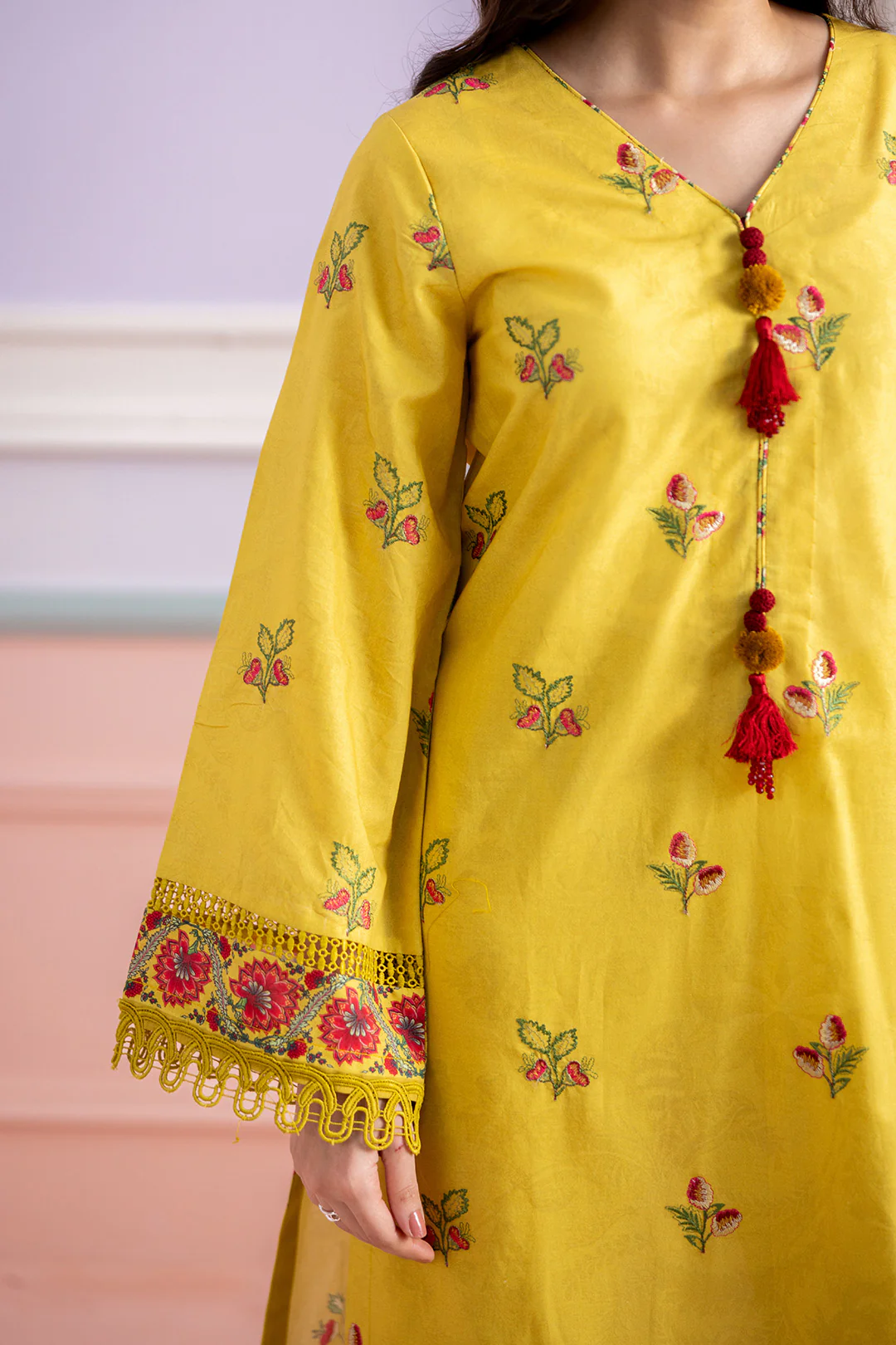 Embroidered Shirt Shalwar Dupatta - 0441 - Image 7