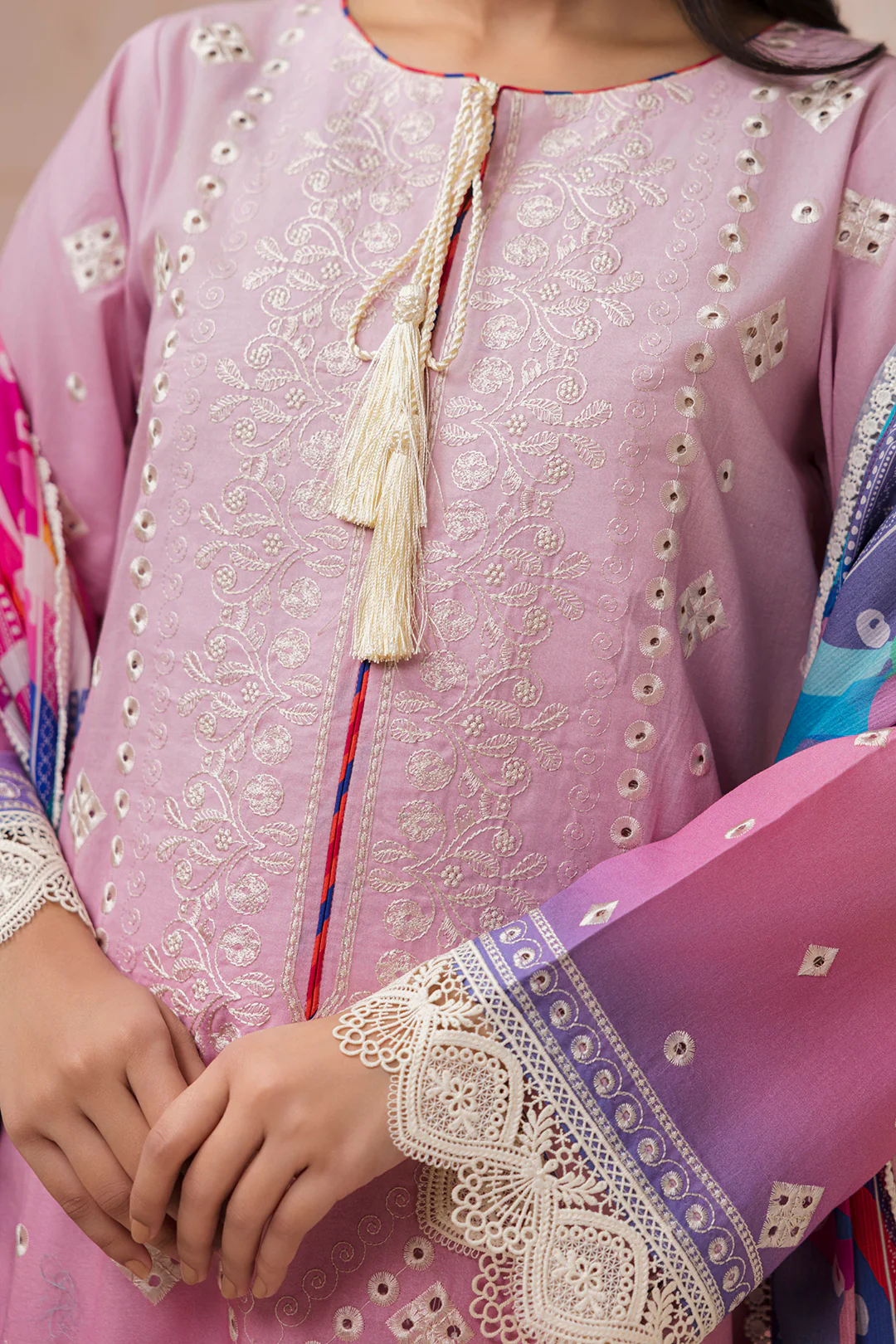 Embroidered Shirt Shalwar Dupatta - 0443 - Image 5