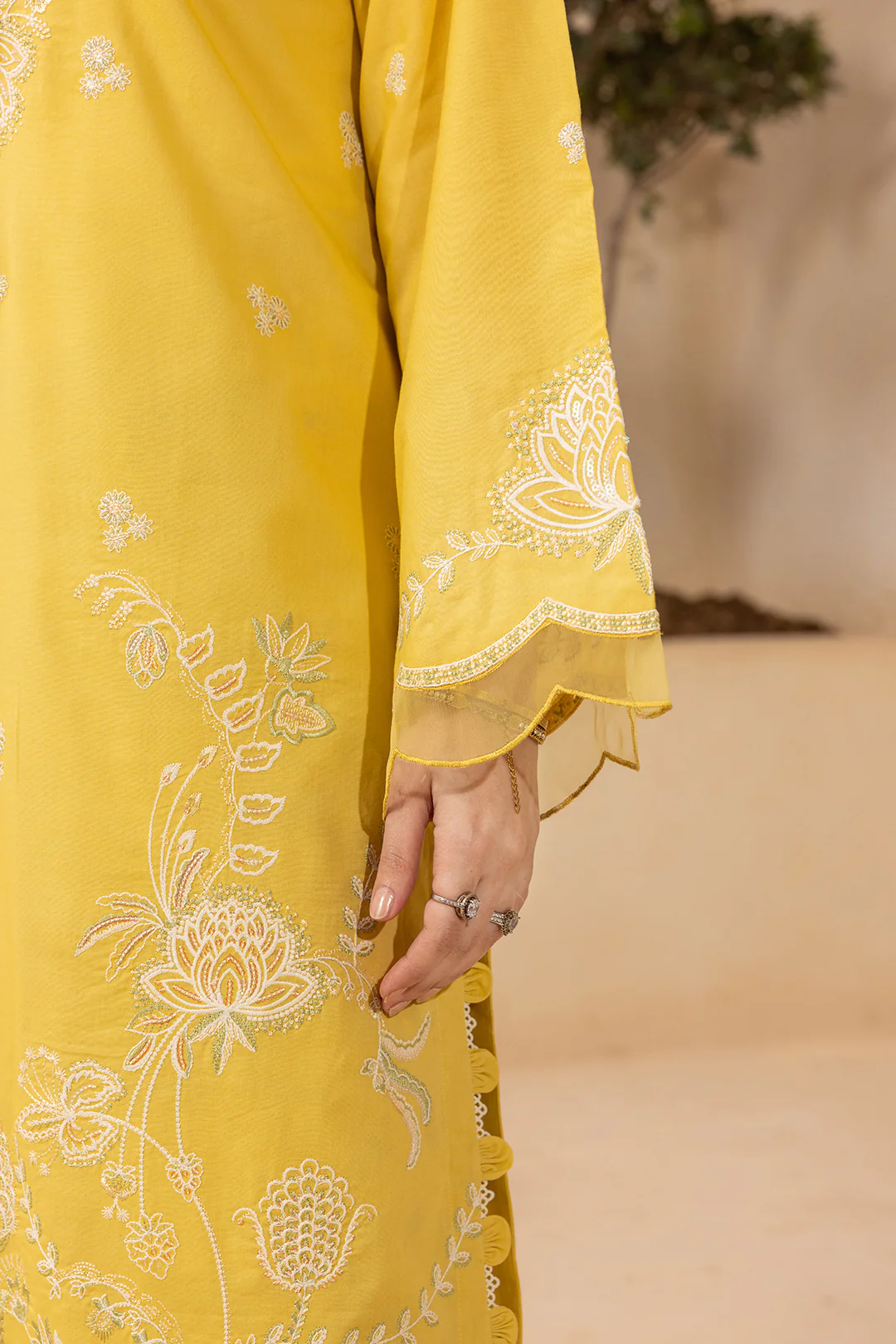 Embroidered Shirt Shalwar Dupatta - 0447 - Image 7