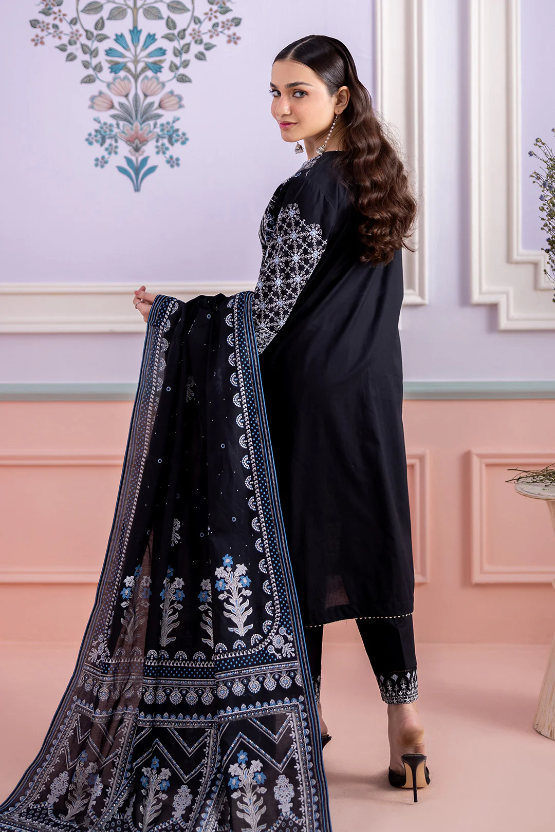 Embroidered Shirt Shalwar Dupatta - 0449 - Image 7
