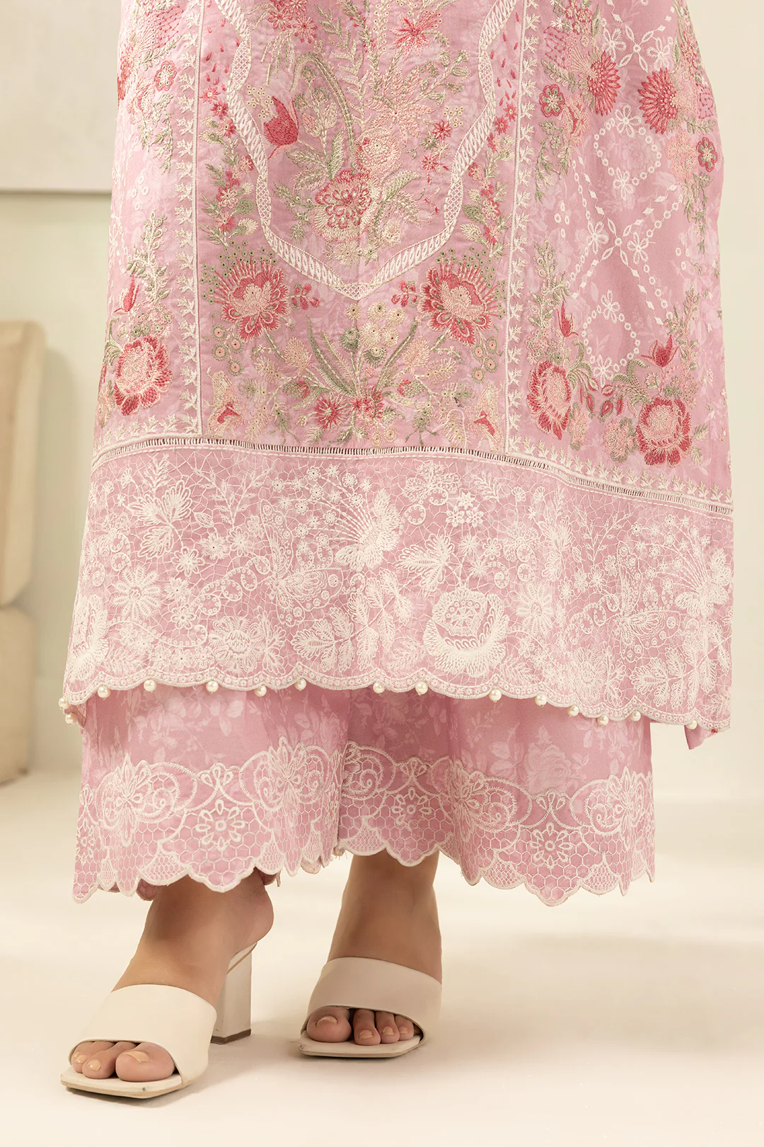 Embroidered Shirt Shalwar Dupatta - 0454 - Image 8
