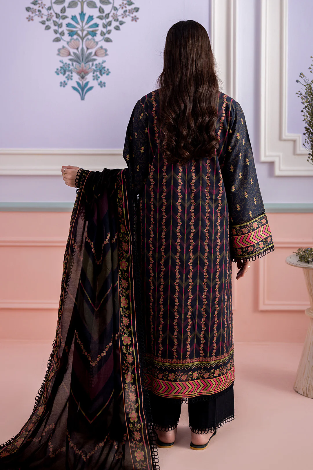 Embroidered Shirt Shalwar Dupatta - 0495 - Image 5