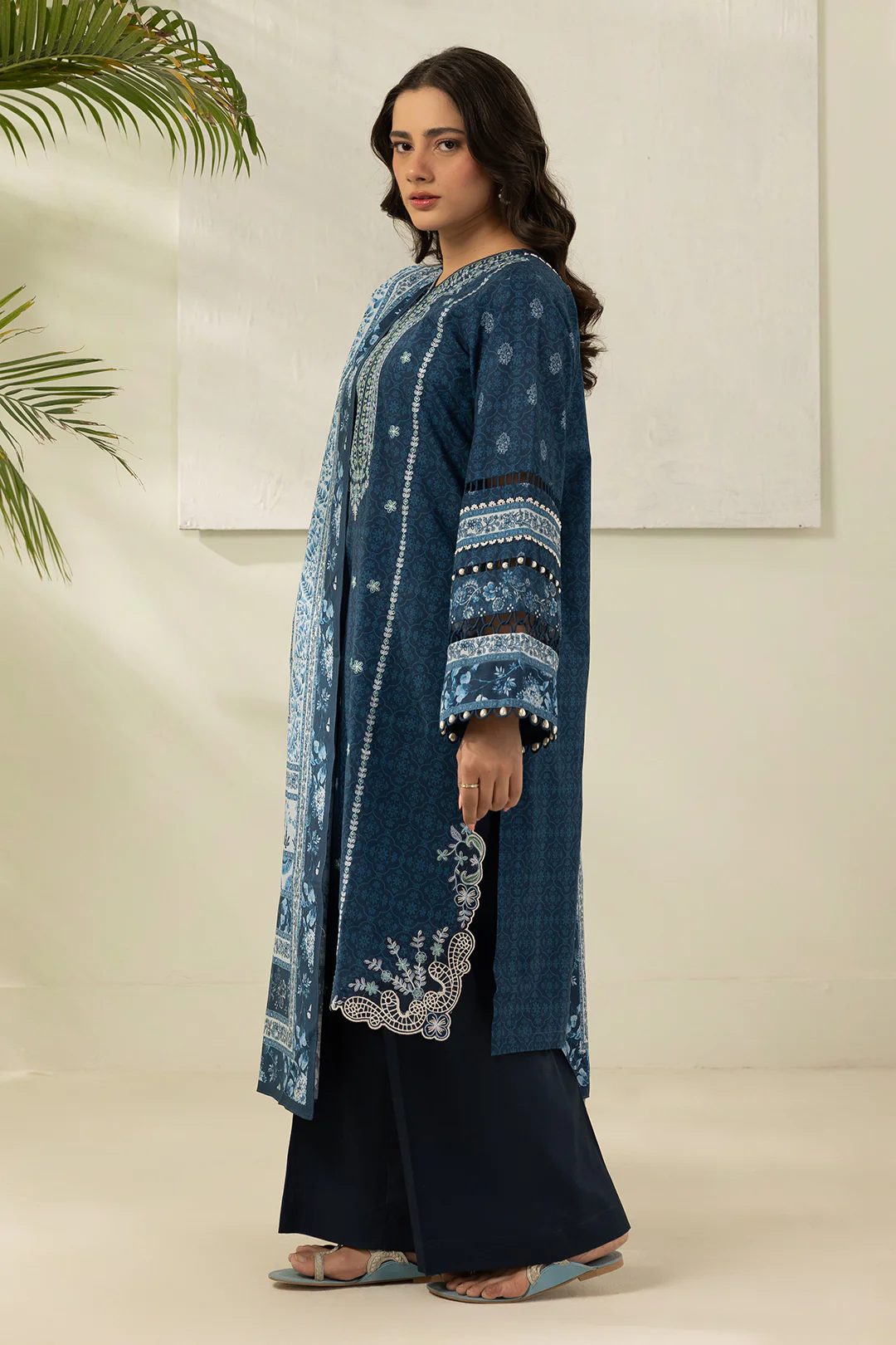 Embroidered Shirt Shalwar Dupatta - 0503 - Image 8