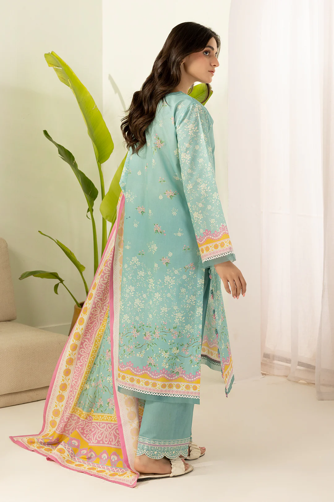 Embroidered Shirt Shalwar Dupatta - 0504 - Image 6