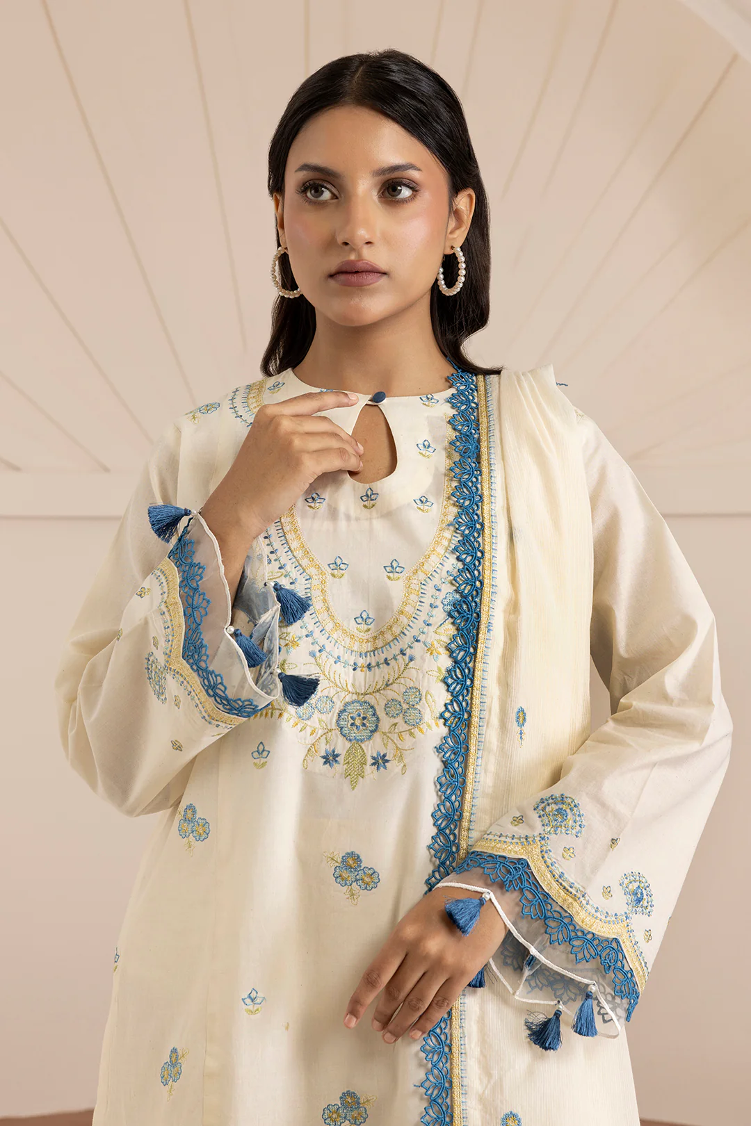Embroidered Shirt Shalwar Dupatta - 0505