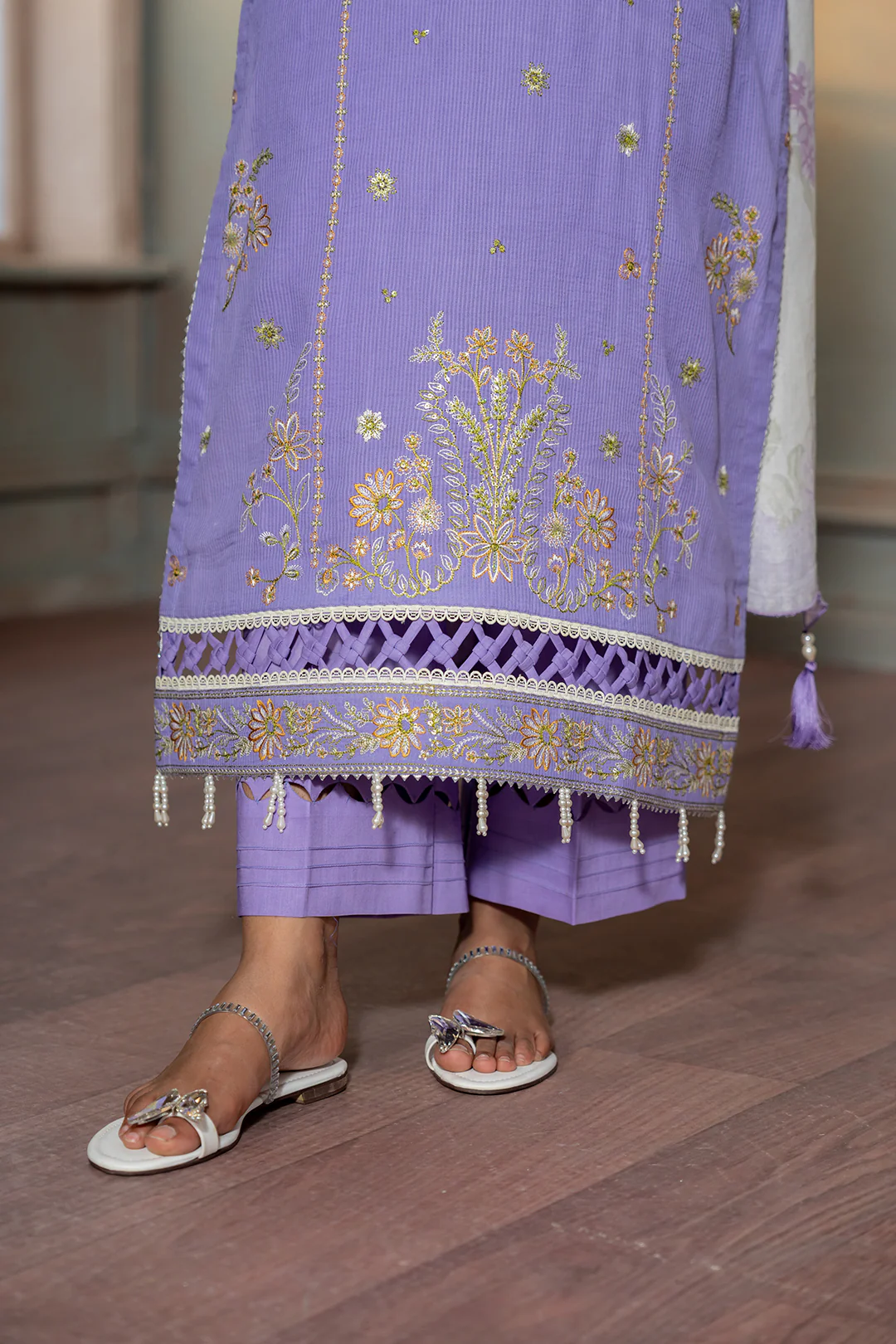 Embroidered Shirt Shalwar Dupatta - 0508 - Image 8