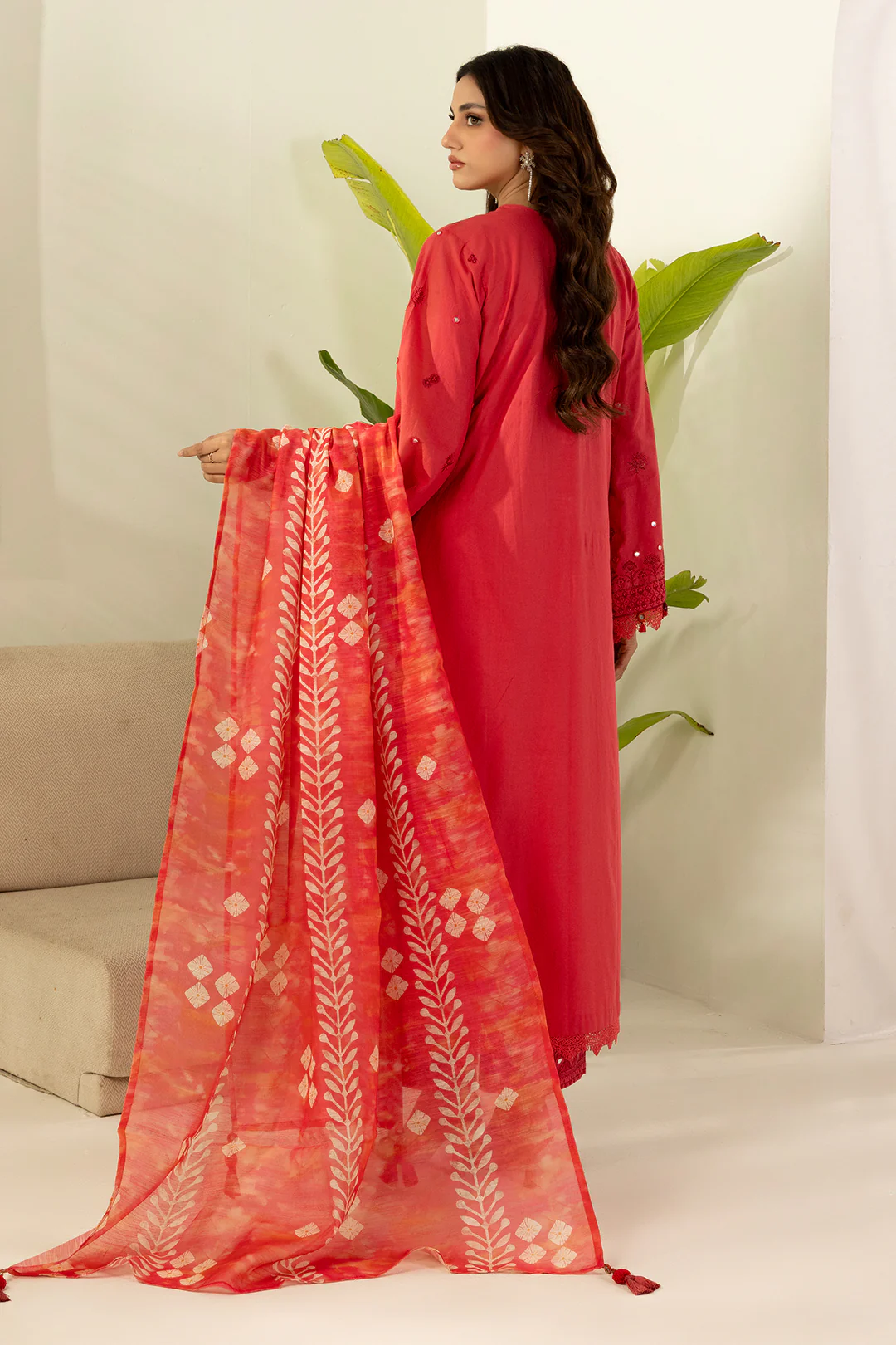 Embroidered Shirt Shalwar Dupatta - 0510 - Image 11