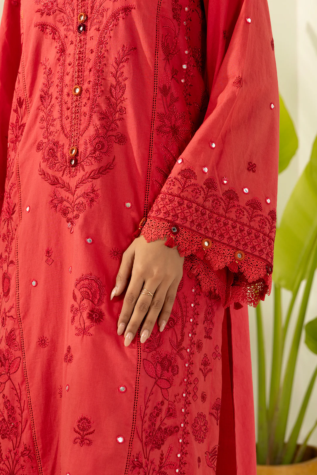 Embroidered Shirt Shalwar Dupatta - 0510 - Image 6