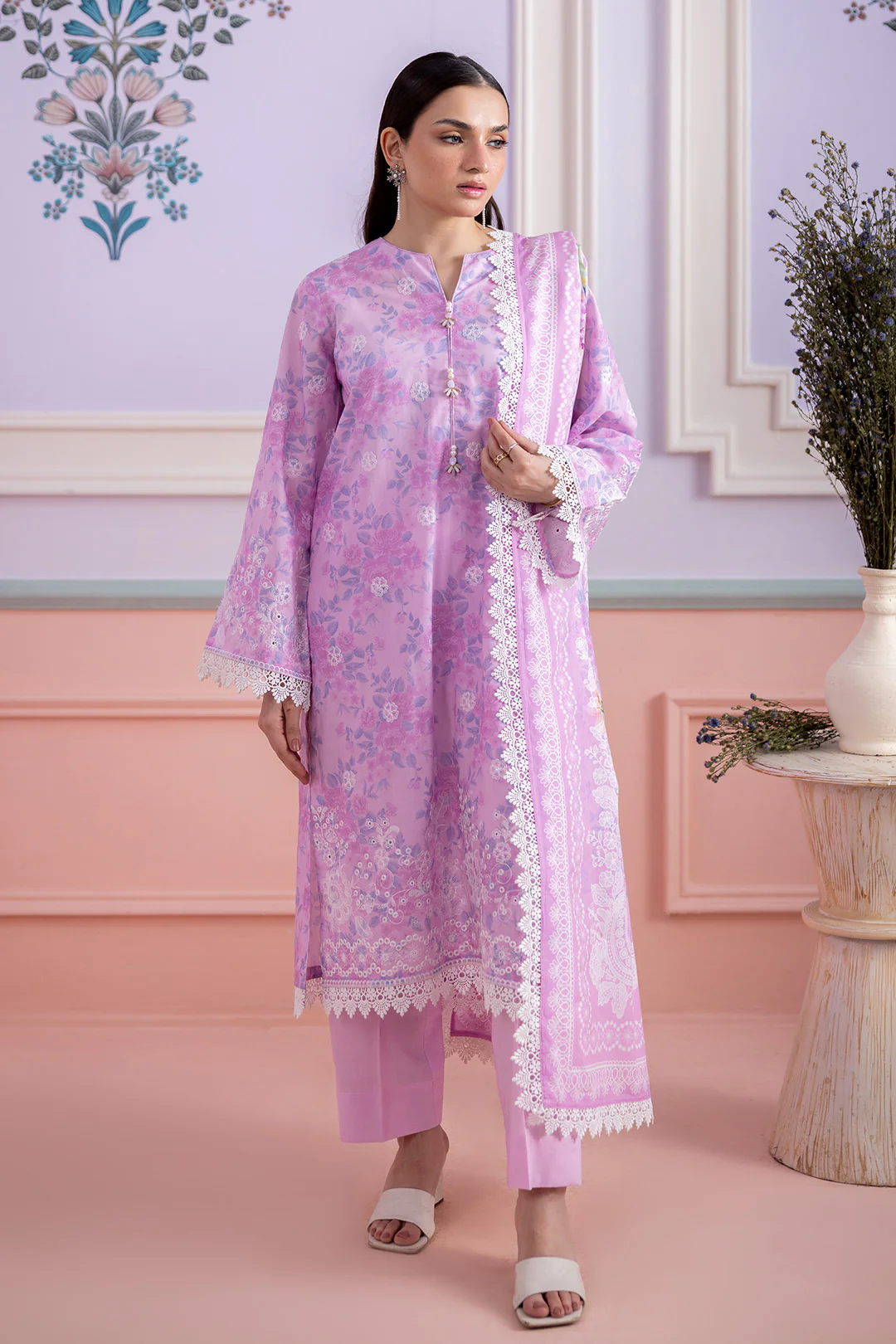 Embroidered Shirt Shalwar Dupatta - 0567 - Image 2