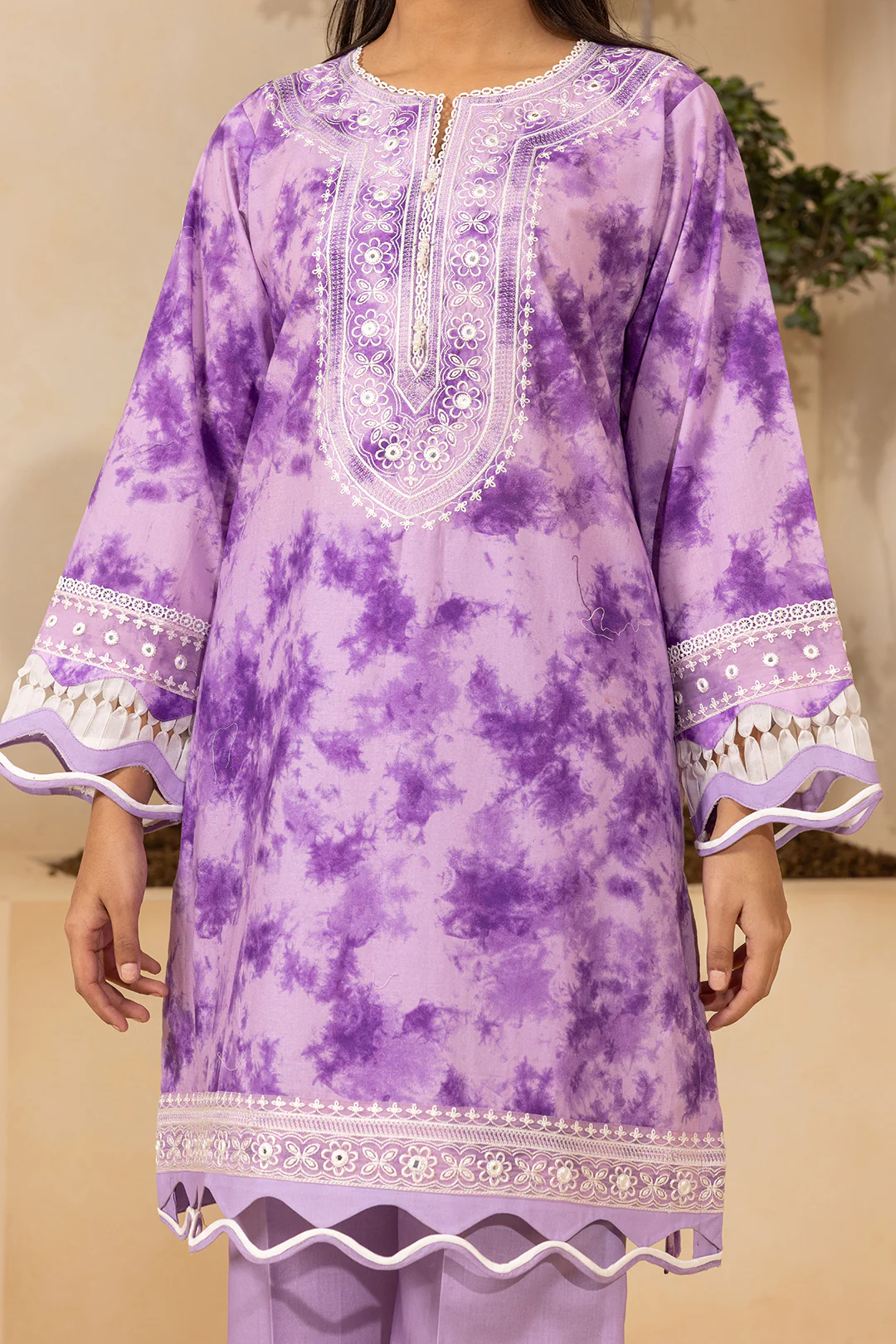 Embroidered Shirt Shalwar Dupatta - 0571 - Image 7