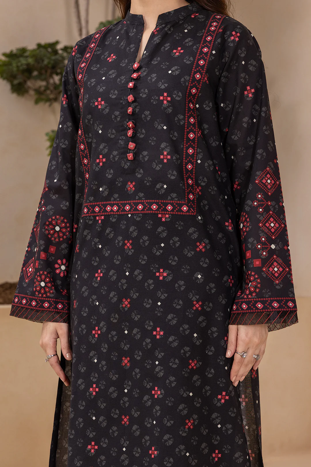 Embroidered Shirt Shalwar Dupatta - 0572 - Image 6