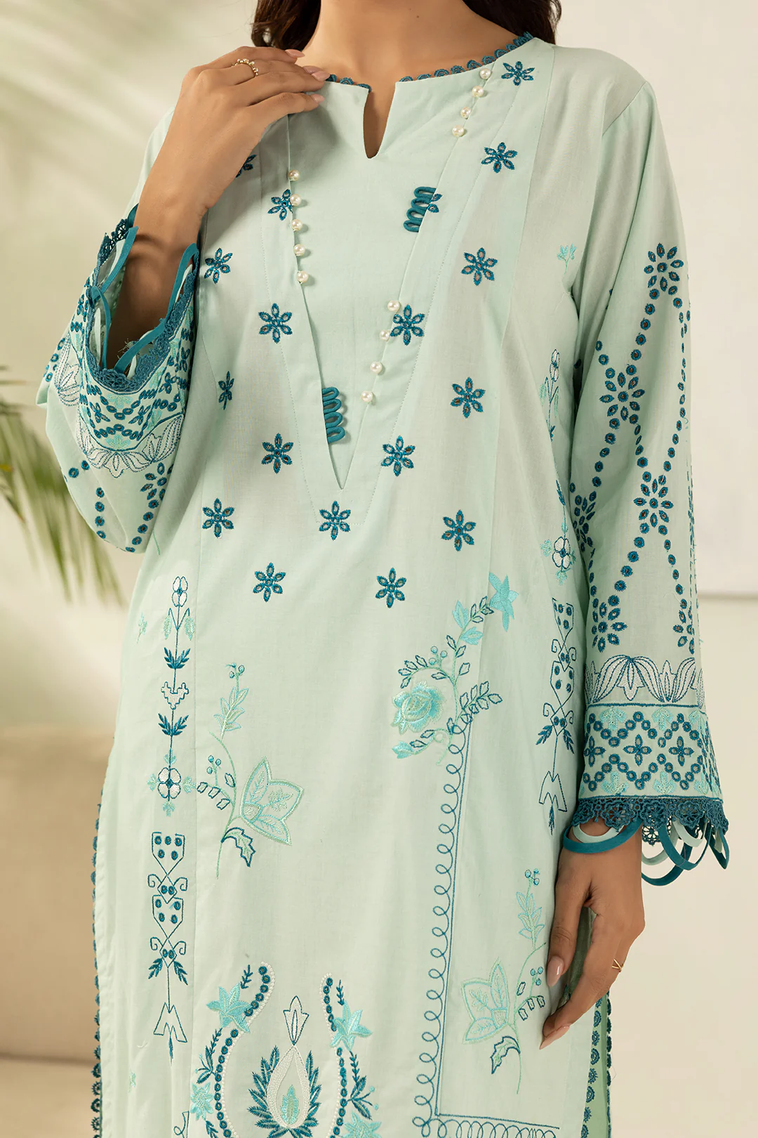 Embroidered Shirt Shalwar Dupatta - 0576 - Image 7
