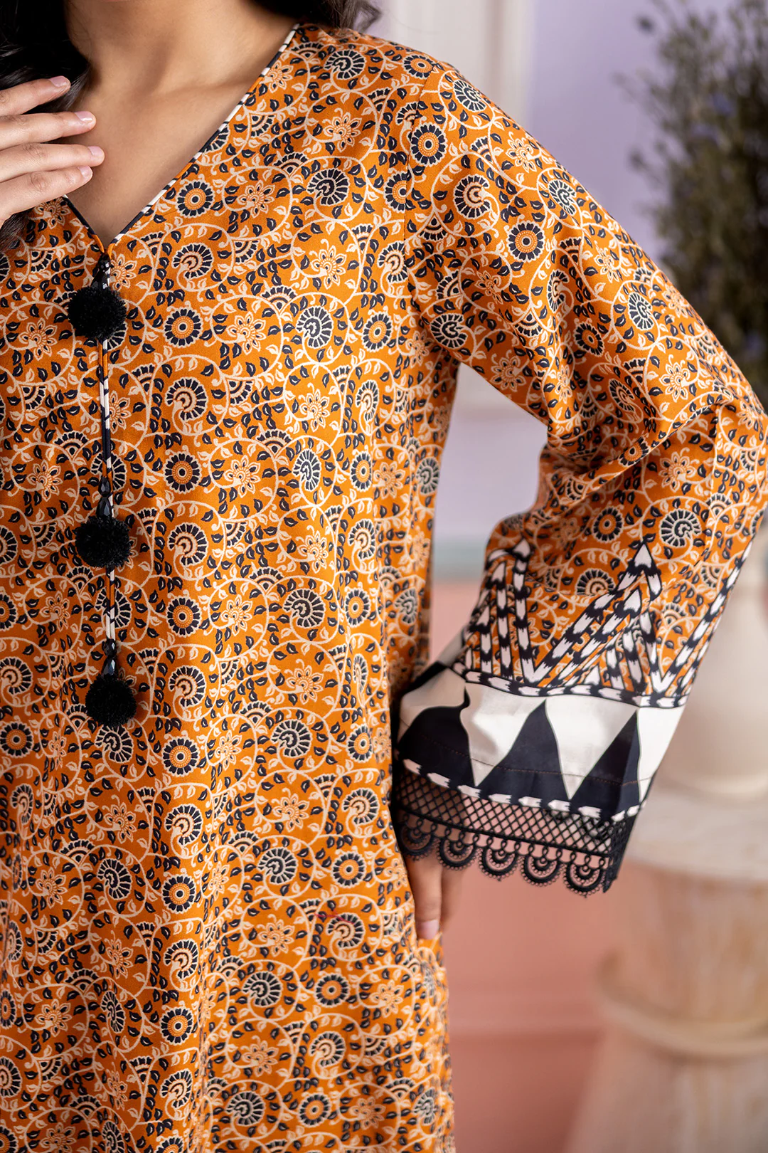 Embroidered Shirt Shalwar Dupatta - 0637 - Image 5