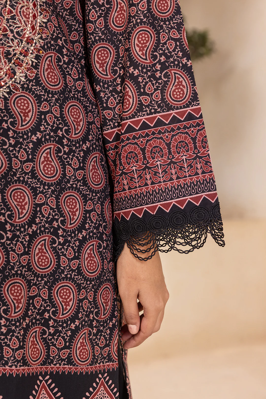 Embroidered Shirt Shalwar Dupatta - 0639 - Image 8