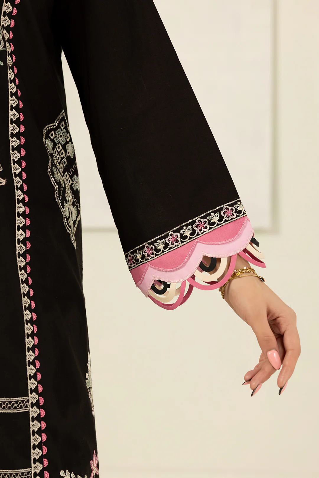 Embroidered Shirt Shalwar Dupatta - 0646 - Image 7
