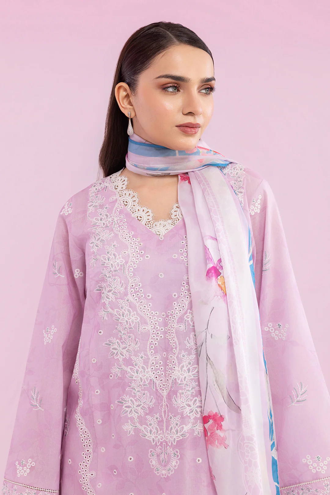 Embroidered Shirt Shalwar Dupatta - 0648 - Image 3