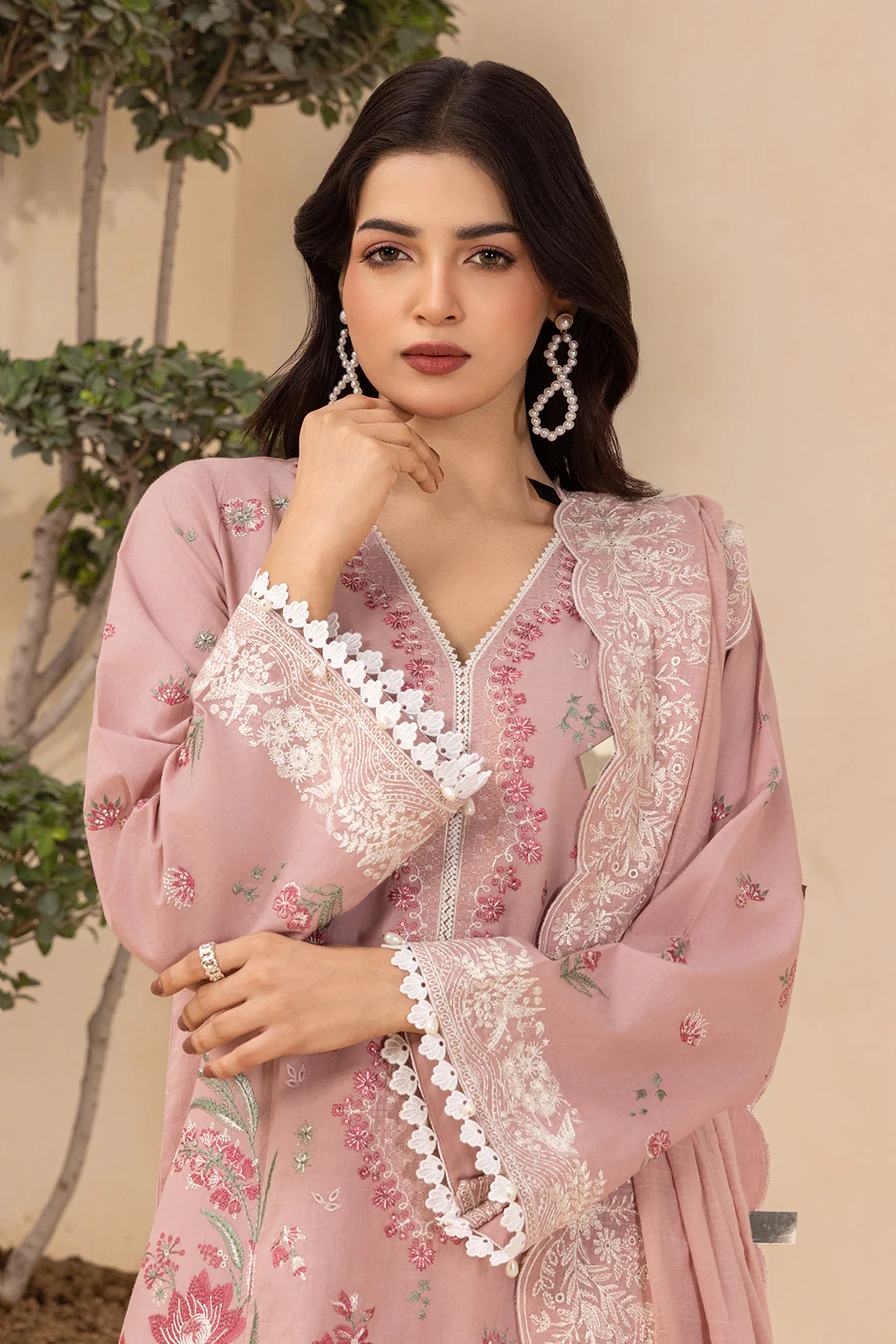 Embroidered Shirt Shalwar Dupatta - 0658