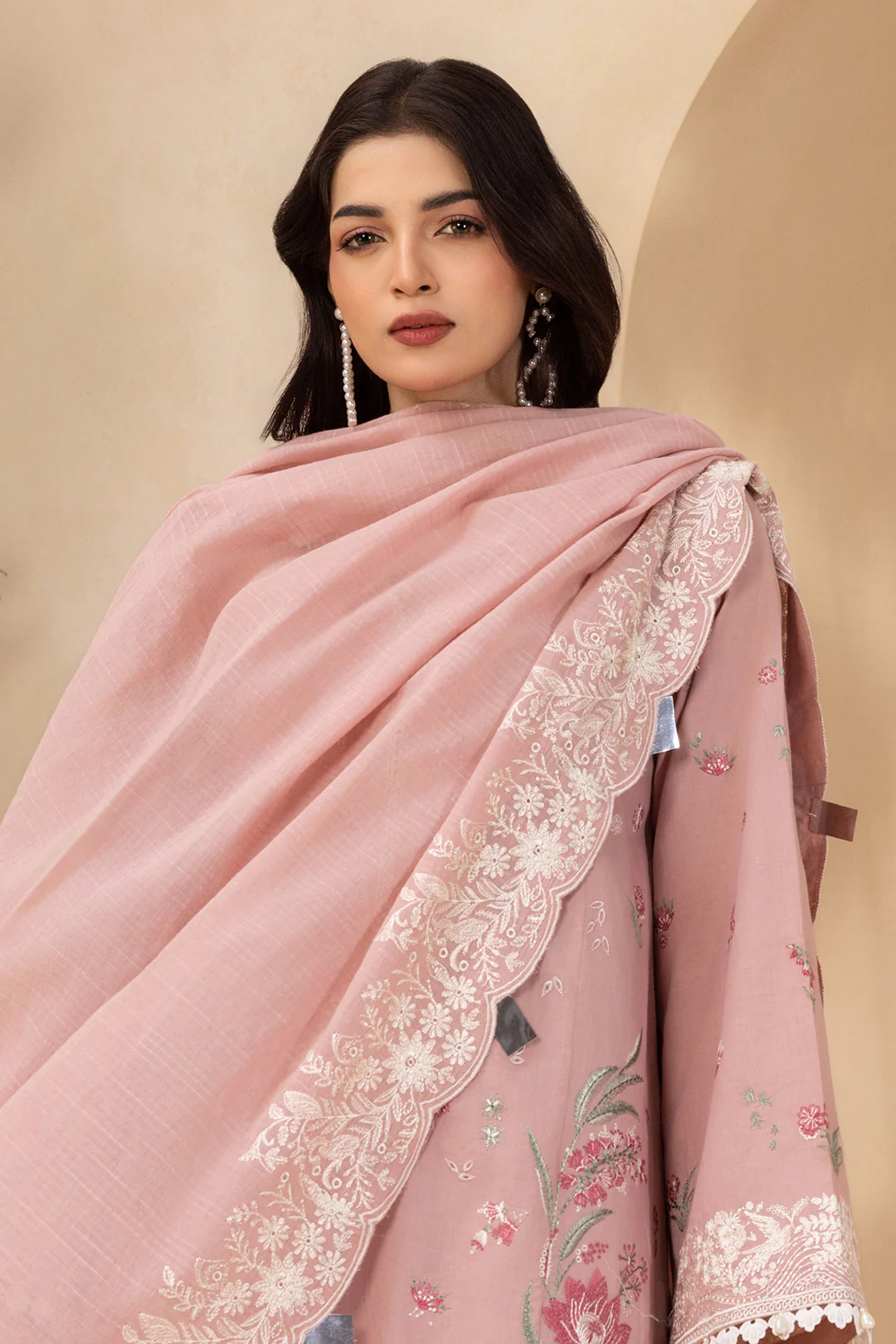 Embroidered Shirt Shalwar Dupatta - 0658 - Image 3