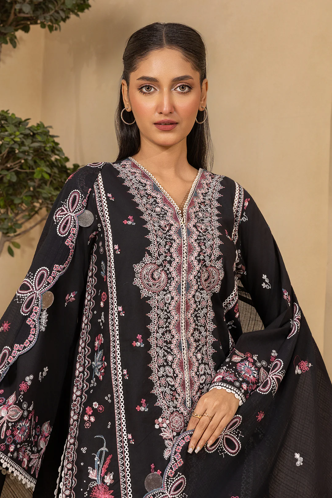 Embroidered Shirt Shalwar Dupatta - 0660