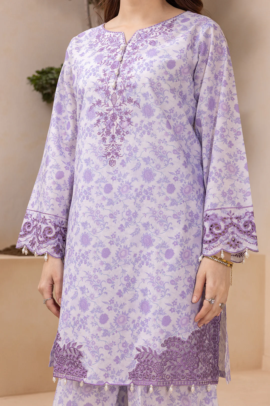 Embroidered Shirt Shalwar Dupatta - 0712 - Image 4