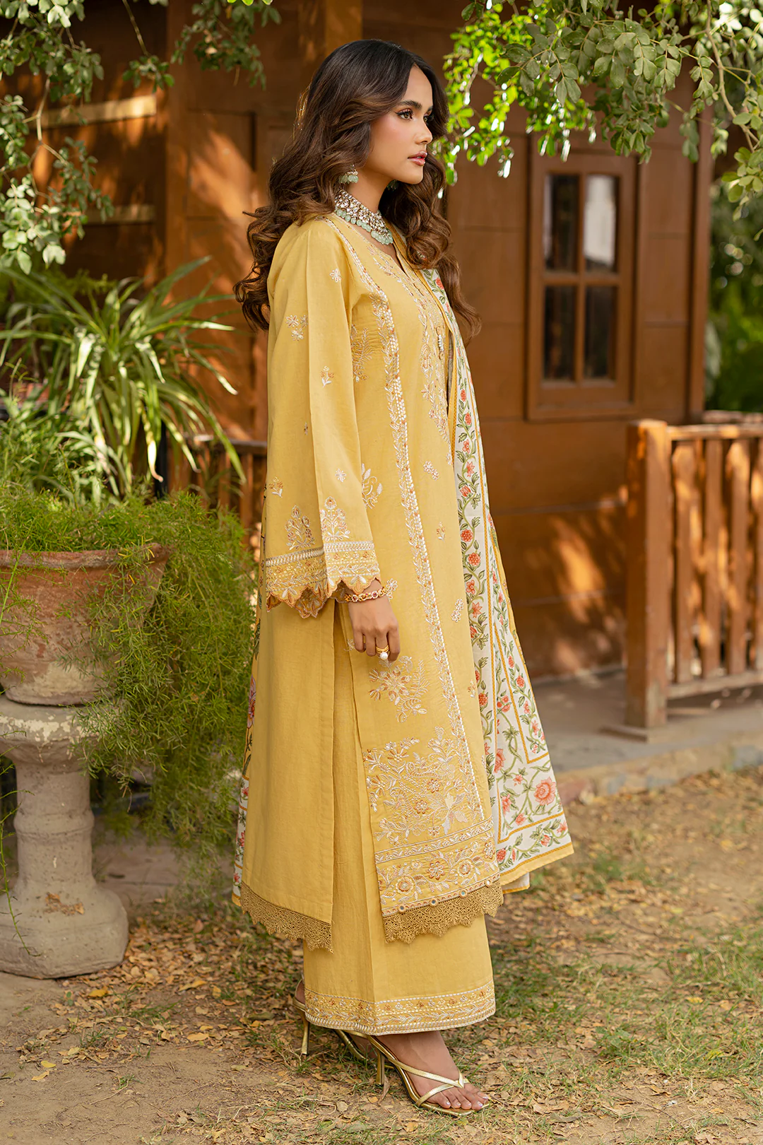 Embroidered Shirt Shalwar Dupatta - 0726 - Image 17