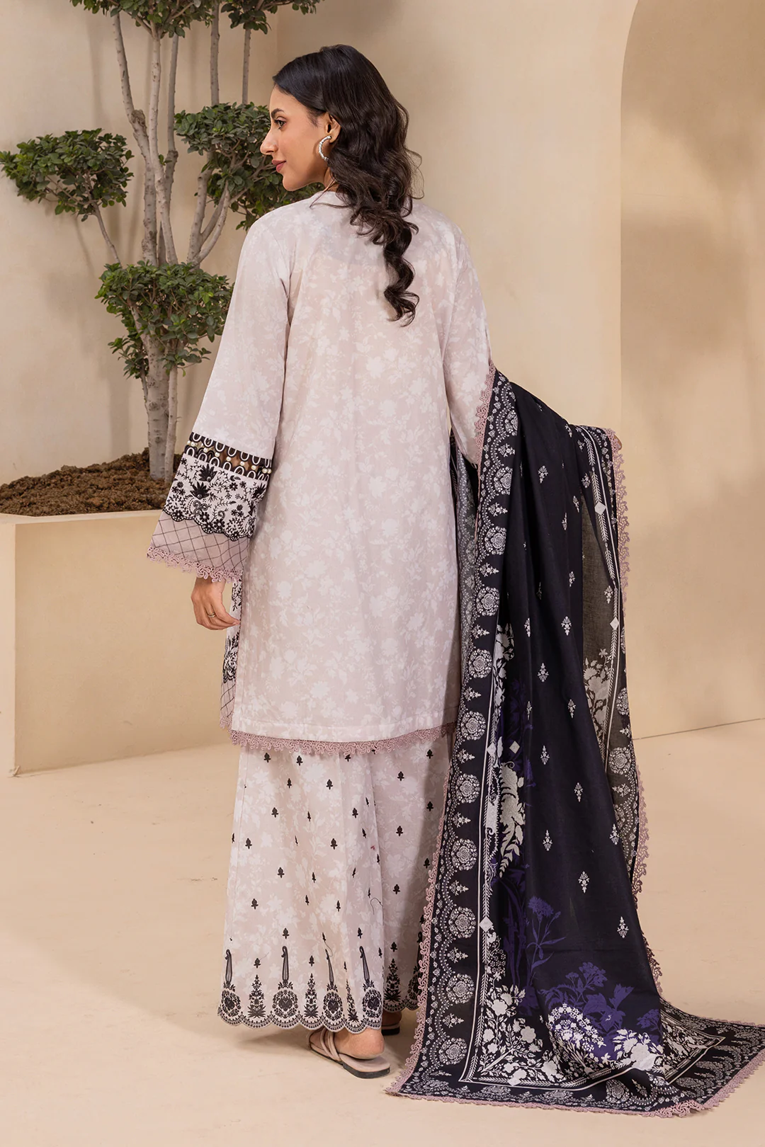 Embroidered Shirt Shalwar Dupatta - 0782 - Image 8