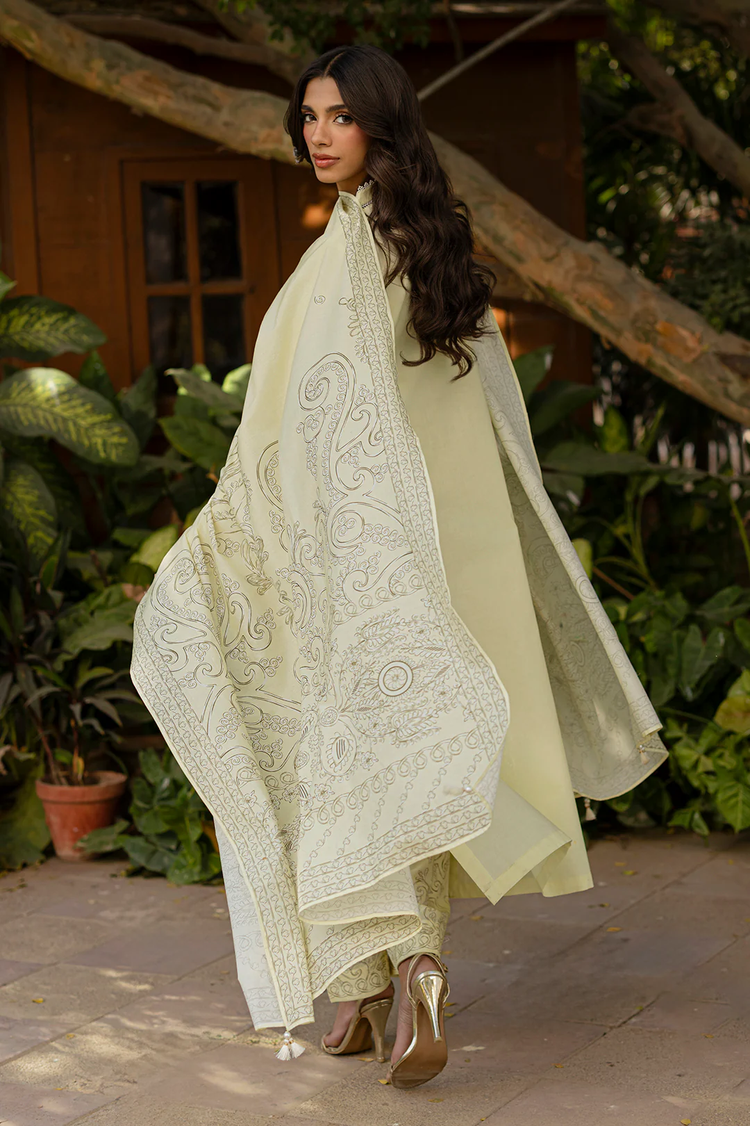 Embroidered Shirt Shalwar Dupatta - 0790 - Image 12