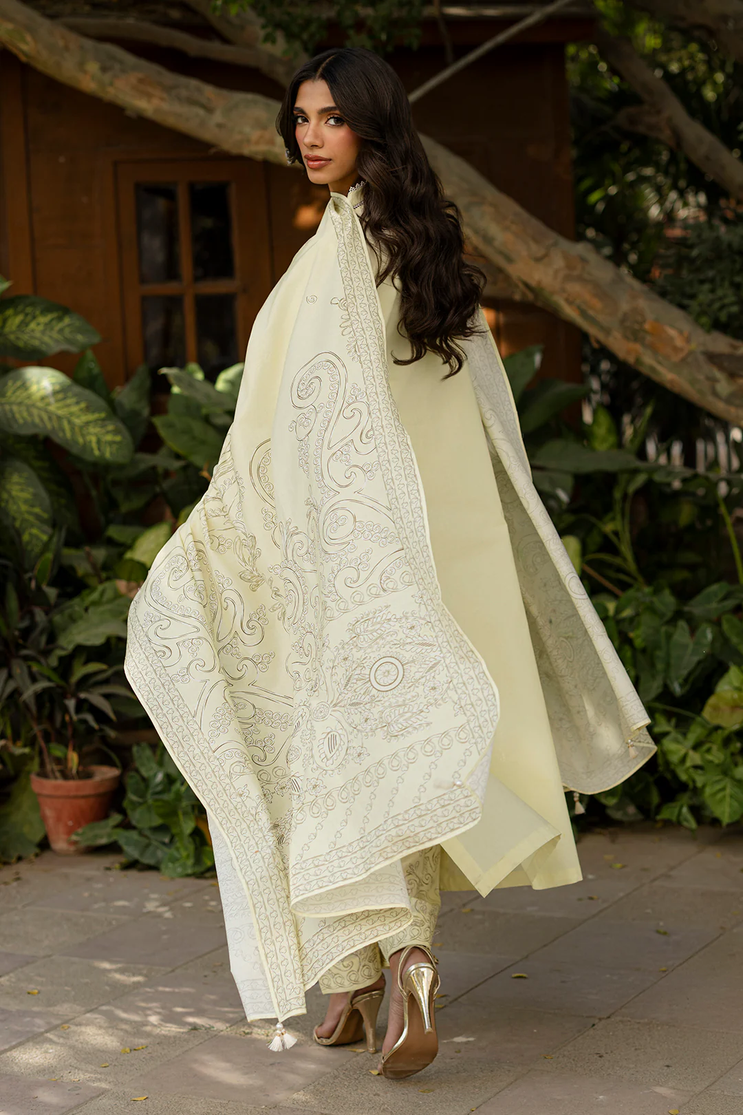 Embroidered Shirt Shalwar Dupatta - 0790 - Image 19