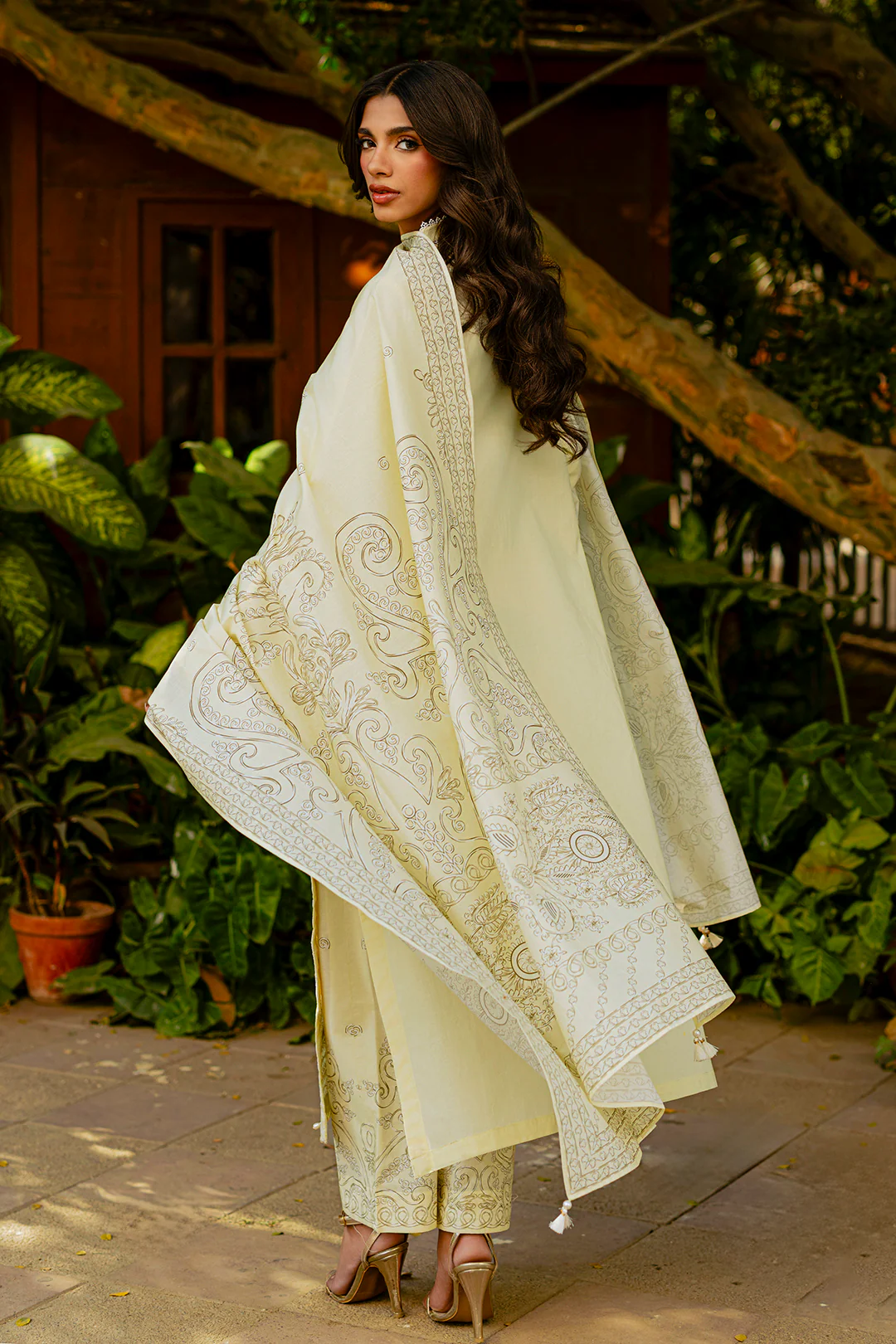 Embroidered Shirt Shalwar Dupatta - 0790 - Image 21