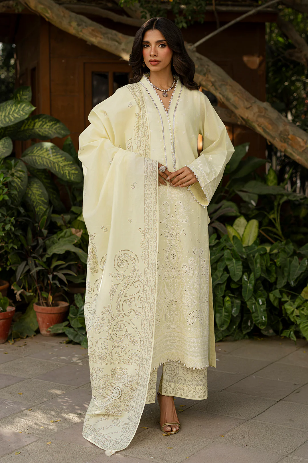 Embroidered Shirt Shalwar Dupatta - 0790 - Image 4
