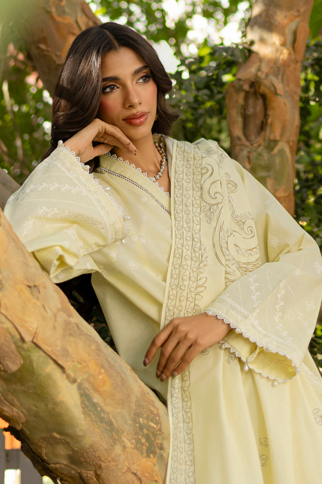 Embroidered Shirt Shalwar Dupatta - 0790 - Image 7