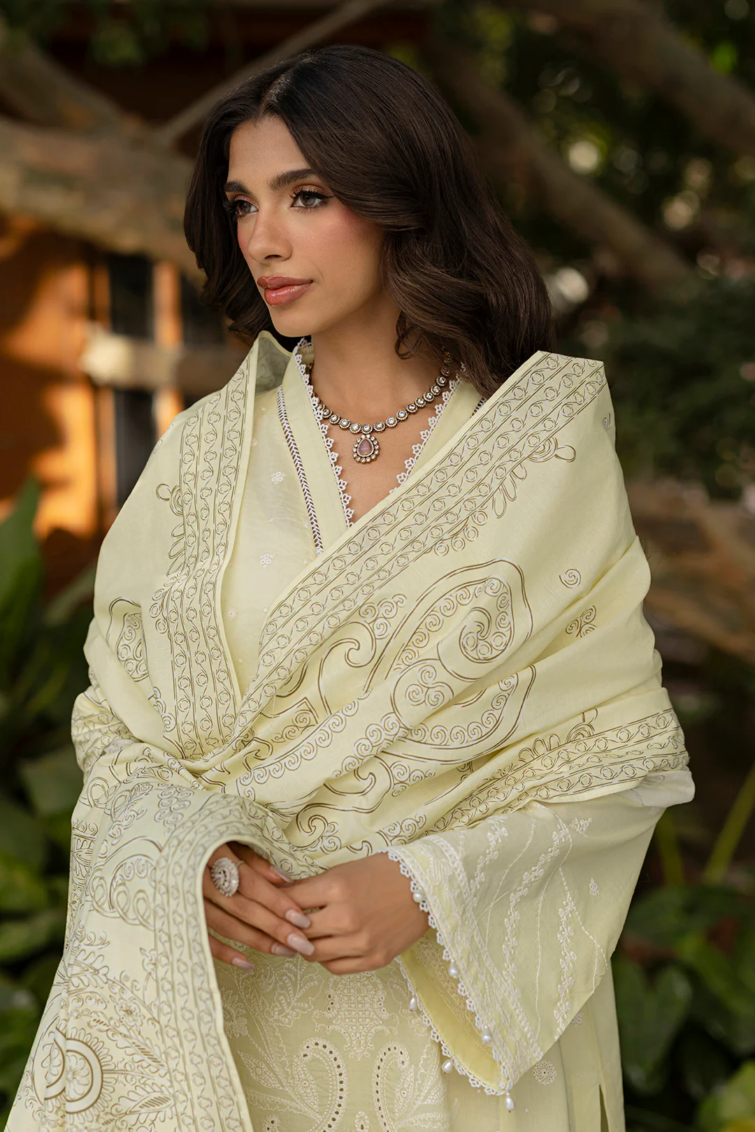 Embroidered Shirt Shalwar Dupatta - 0790 - Image 9
