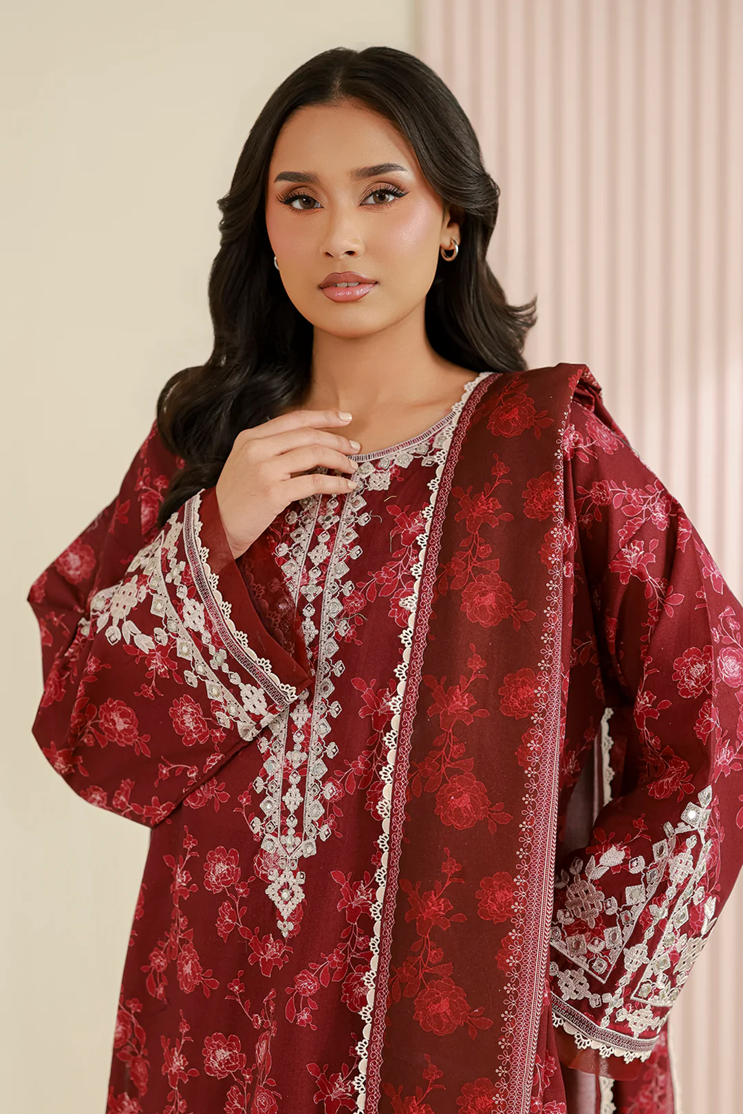 Embroidered Shirt Shalwar Dupatta - 0968