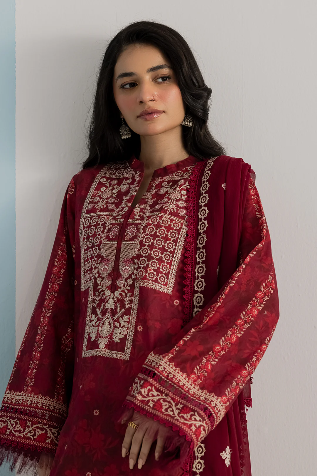 Embroidered Shirt Shalwar Dupatta - 1042