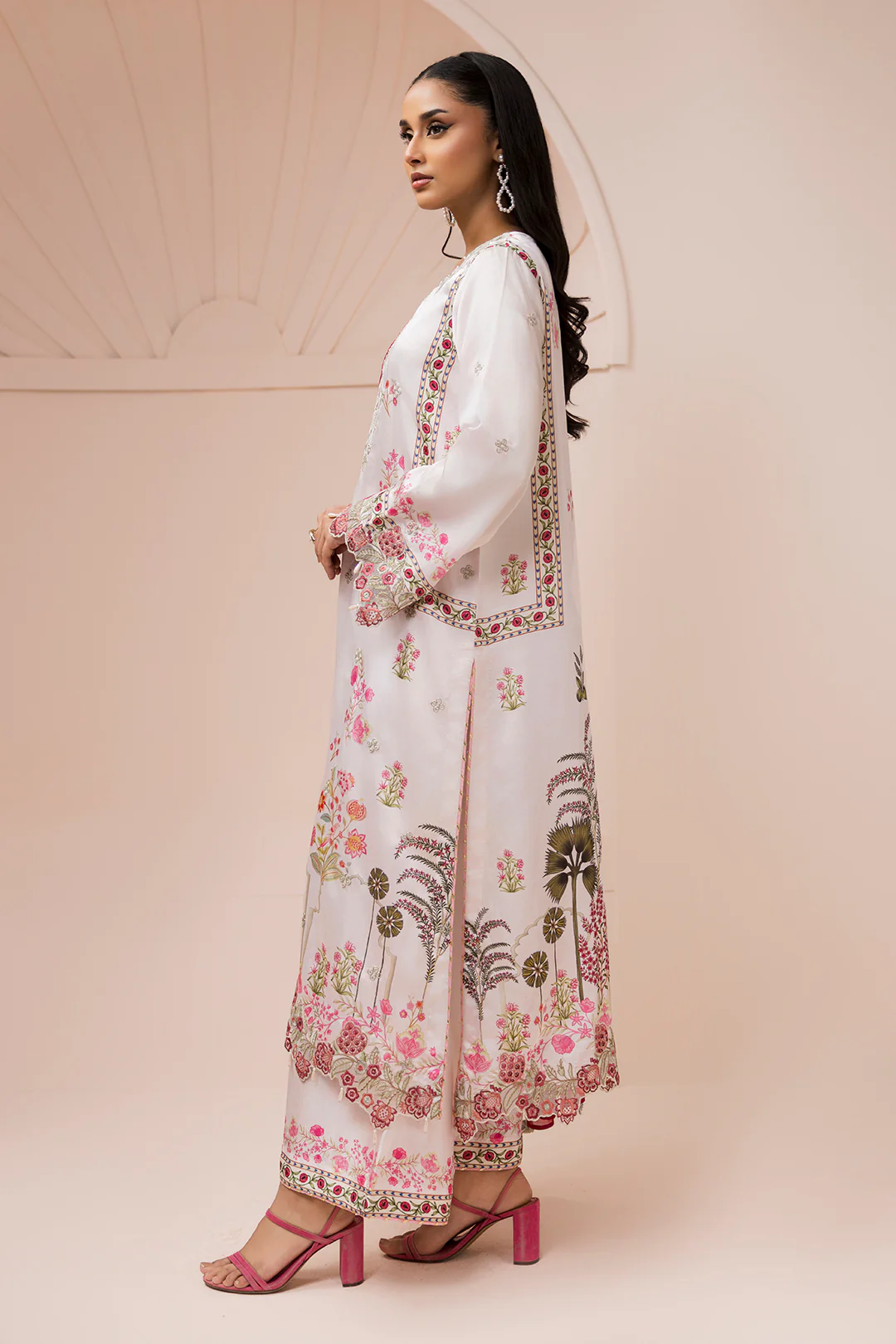 Embroidered Shirt Shalwar Dupatta - 1186 - Image 4