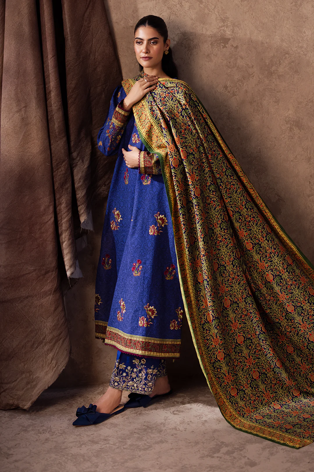 Embroidered Shirt Shalwar Dupatta - 0221 - Image 3